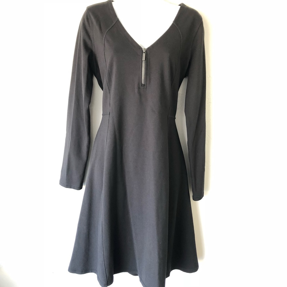 Athleta Dress Black Stretch Scuba Long Sleeve